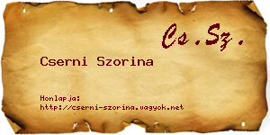 Cserni Szorina névjegykártya